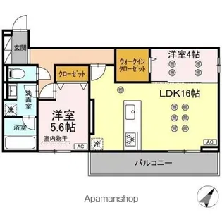 メゾンシュシュ【3階】の間取り