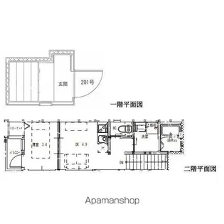SUN生三番館【201号室】の間取り