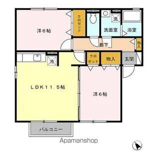 テポーレメゾン A【1階】の間取り
