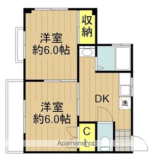 ガーデンコート美女木【201号室】の間取り