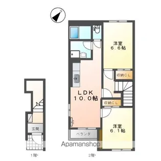 ベルフィオーレ 2番館【2階】の間取り
