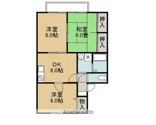 セジュール小泉Ⅱ【2階】の間取り