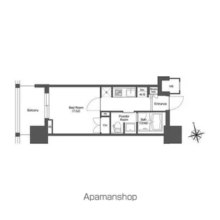 LIBR GRANT 西新宿EAST【8階】の間取り