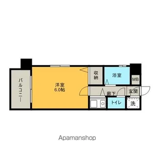 エステートモア大名【7階】の間取り