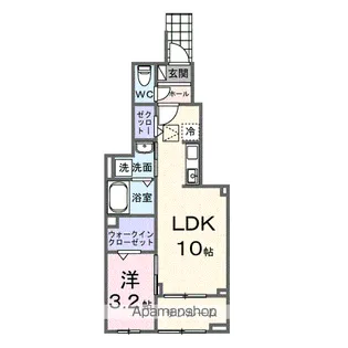 ファミリア長門石【1階】の間取り