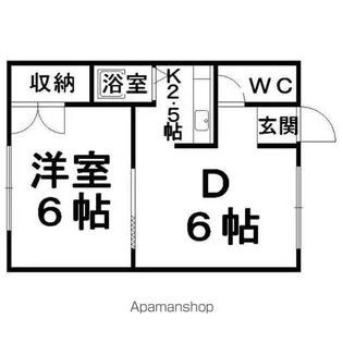 アサカワハイツ【2階】の間取り