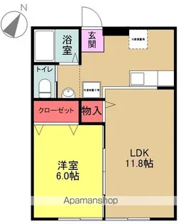 カーサラルジュ【102号室】の間取り