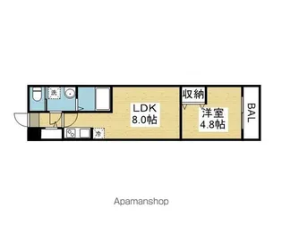 H−MAISON加美正覚寺Ⅵ【305号室】の間取り