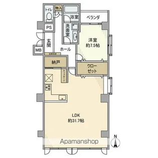 ハイツサンライズ【6階】の間取り