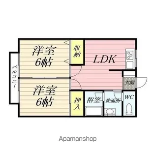 グランドライフ栄【203号室】の間取り