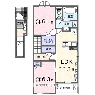 ルアナガーデンⅡ【2階】の間取り