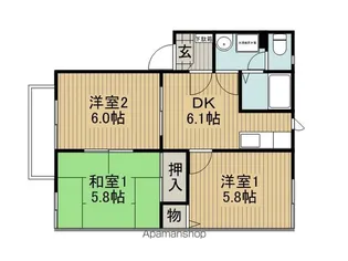 フレグランス浜【C202号室】の間取り