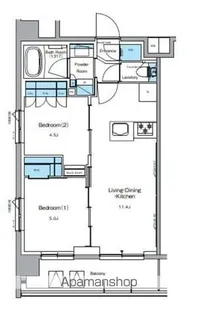 ルフォンプログレ押上EAST【2階】の間取り