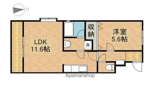 VRD若林【106号室】の間取り