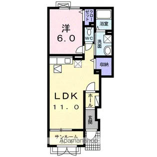 チェリー ブロッサム【1階】の間取り