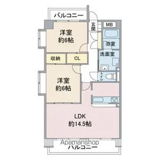 レージュ竜泉【1階】の間取り
