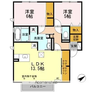 イーストヒルズ高松 A【1階】の間取り