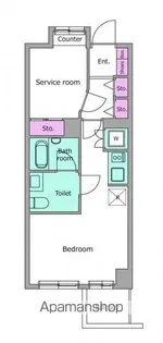 レジディア六本木檜町公園【1階】の間取り