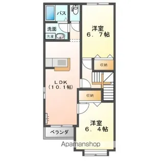 パーシモン マキ【2階】の間取り