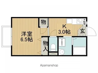 ラ・ヴィ豊平B棟【102号室】の間取り