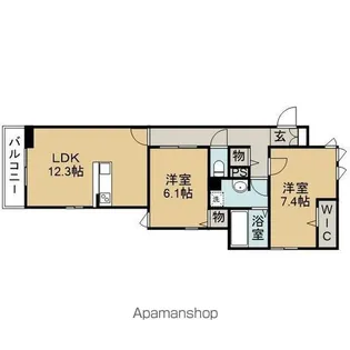 グランシャリオ【2階】の間取り