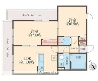 UTENA TERRACE【3階】の間取り