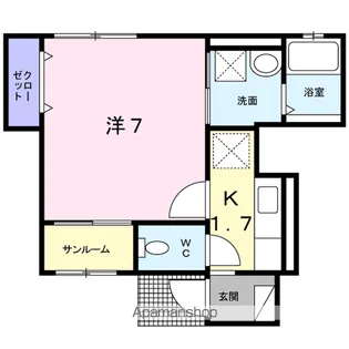 ジェルメ大喜新町【2階】の間取り