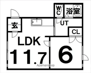 ラッキーストーリッジⅤ【102号室】の間取り