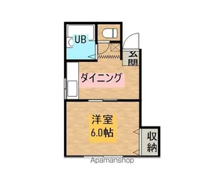 アビタシオ楢山【102号室】の間取り