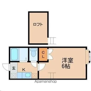 フリーダムヒル白鳥C棟【1階】の間取り