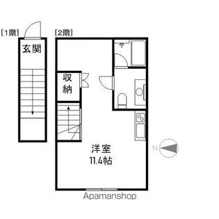 ユニテラス新形町【205号室】の間取り
