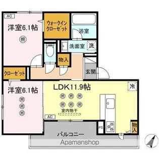 メゾン ココル【2階】の間取り