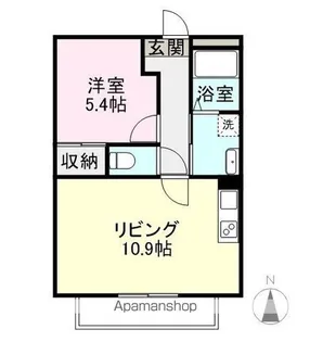シェルヴェール【1階】の間取り