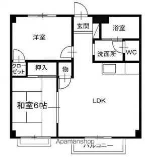 フォブール八幡【1階】の間取り