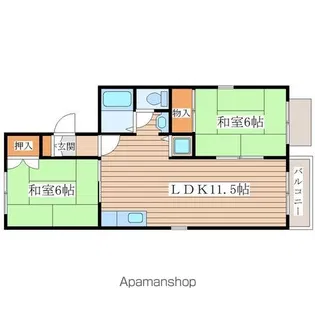 セジュールM95 Ⅰ番館【101号室】の間取り