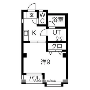 ハピネス大野【303号室】の間取り