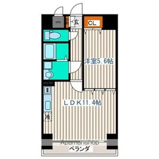 県庁前レジデンス【9階】の間取り