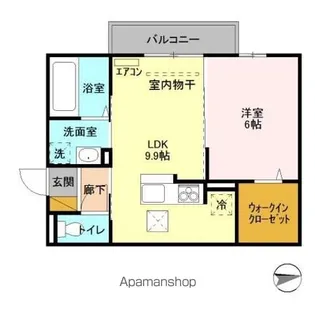 ALWAYS FRIENDLY 学園南【1階】の間取り