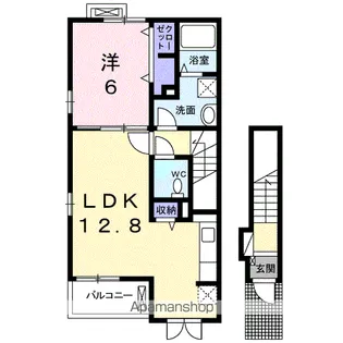 ヴェルフィオーレ【2階】の間取り