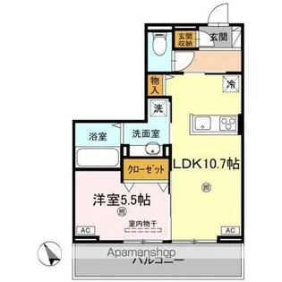 J リヴェール高松西宝町 B棟【2階】の間取り