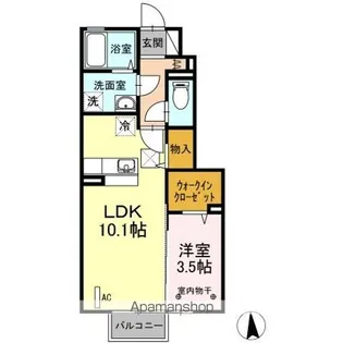 中ノ町タウン B【1階】の間取り
