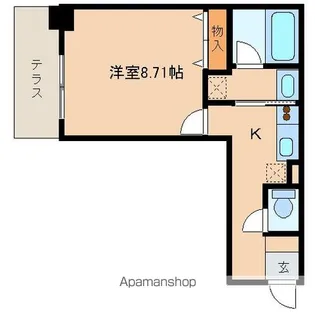 レジディア新川【1階】の間取り
