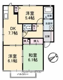 メゾンリブラ新町 B棟【2階】の間取り