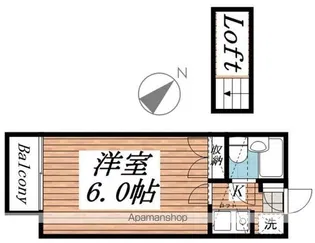 ジュネパレスコア【2階】の間取り