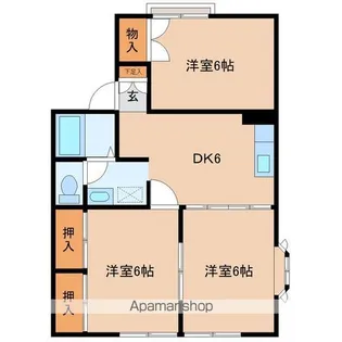 セジュール雷Ⅰ【1階】の間取り