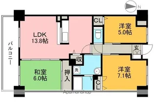 リヴィエール大高【3階】の間取り