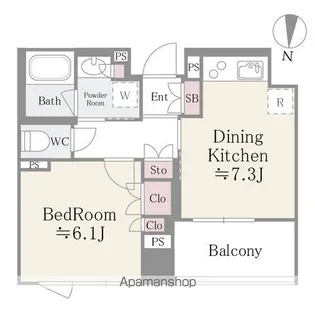 ボワエトワール立石【4階】の間取り