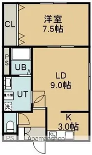 カーサ・デ・クエルノⅡ【103号室】の間取り
