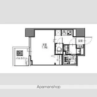 SーRESIDENCE難波大国町DEUX【5階】の間取り