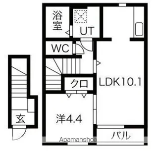 クレスト桜町【2階】の間取り